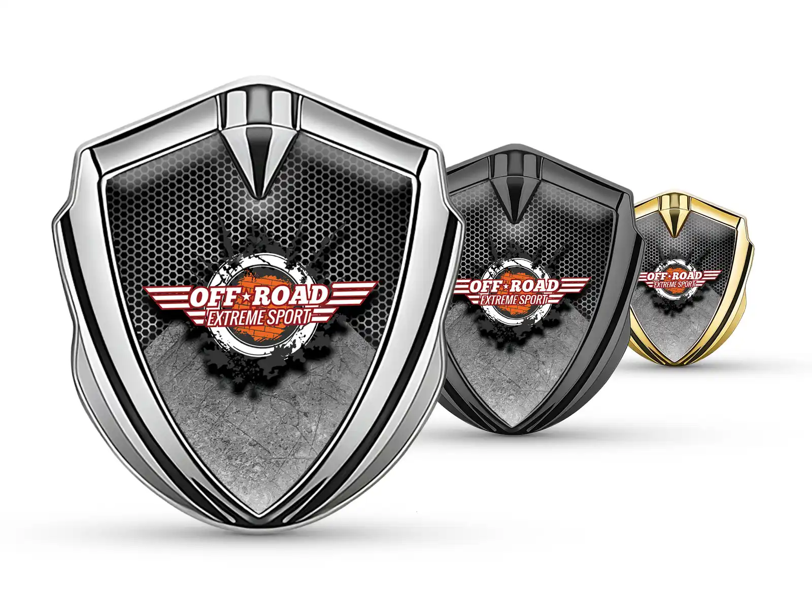 Metal Domed Emblem Minimal Modern